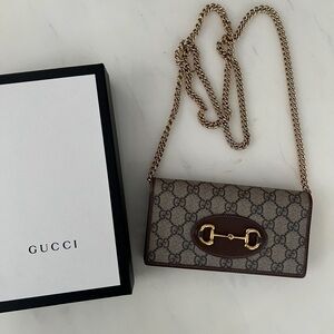 Gucci GG Horsebit 1955 Wallet On Chain | Retails $1,150